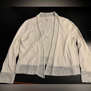 Chico’s white cardigan sweater